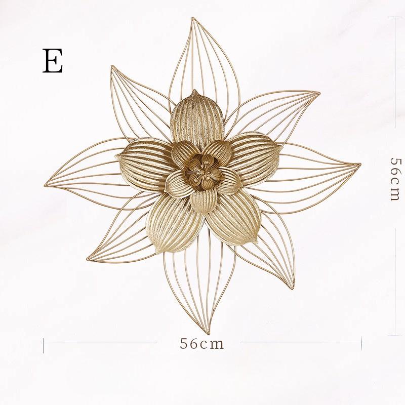 ウォール アート 椿 立体花 フラワー アレンジ ゴールド アンティーク