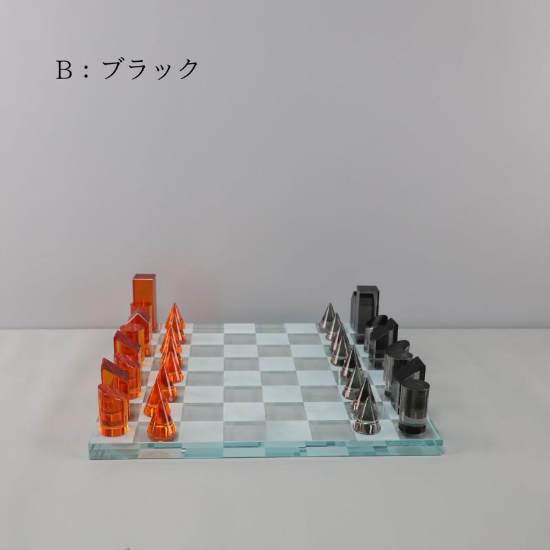 モダンチェスセット オブジェ デザインチェス クリスタル風 インテリア