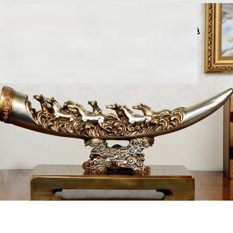 象牙 置物 金色 アンティーク インテリア 置物 アート オブジェ 【公式