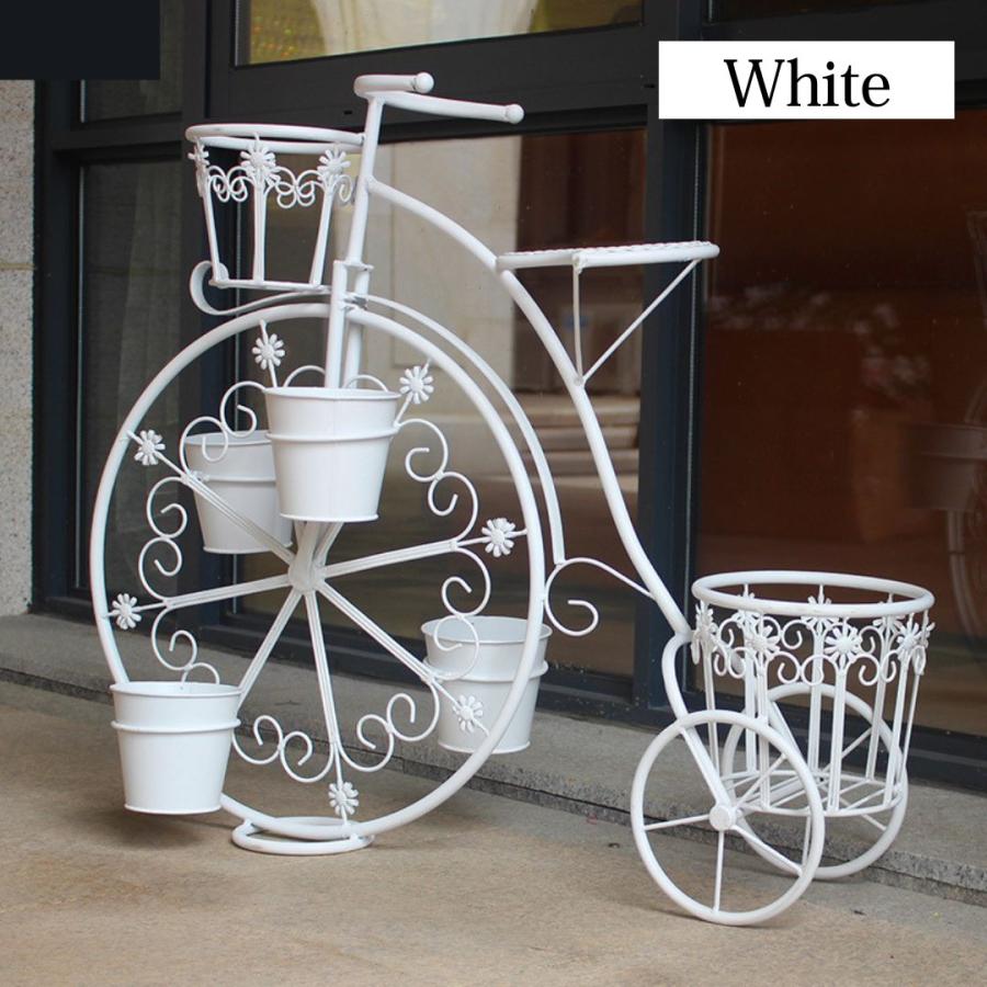 フラワースタンド 自転車型 アンティーク調 フラワーポット グリーンポット プランタースタンド 屋外用 庭 装飾 ガーデニング インテリア ユニーク_1