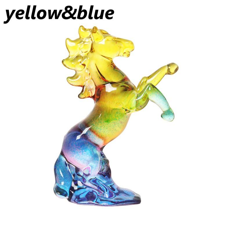 オブジェ 馬 干支 ホワイトクリスタル 跳ね馬 おしゃれ かわいい