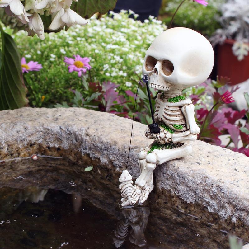 オブジェ スケルトン 骸骨 釣りハロウィン おしゃれ かわいい