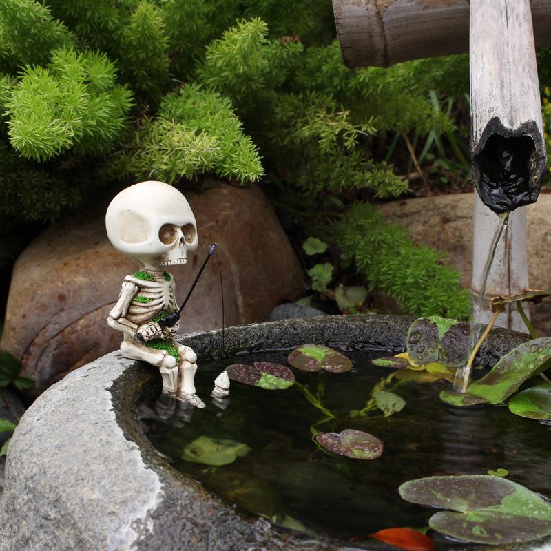 オブジェ スケルトン 骸骨 釣りハロウィン おしゃれ かわいい