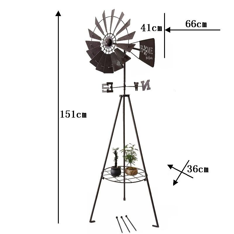 風車 かざぐるま 植木鉢 スタンド ラック おしゃれ 屋外 庭 芝生 ガーデニング 置き型 置物 オブジェ モダン インテリア｜russel｜07
