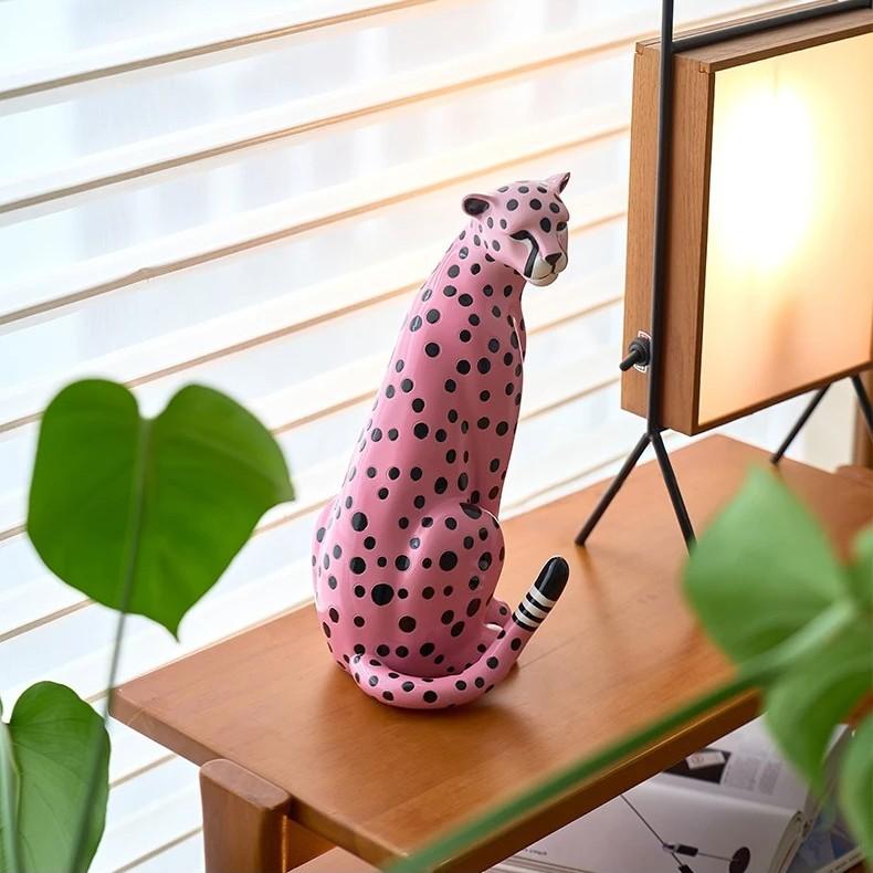 オブジェ ヒョウ 豹 レオパード ピンク おしゃれ インテリア 北欧