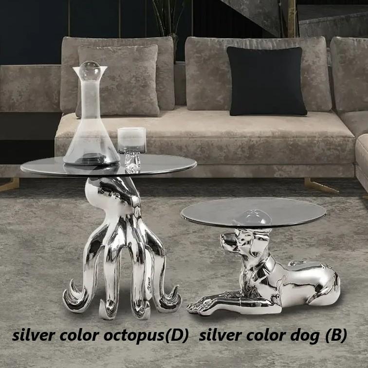 サイド テーブル ラグジュアリー 犬 タコ インテリア 北欧 コーヒー