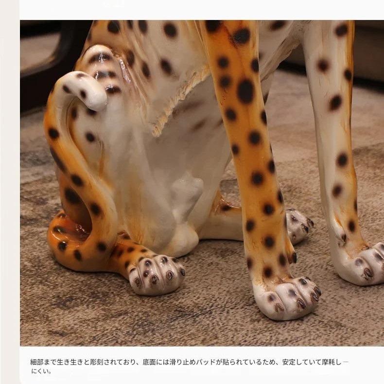 オブジェ ラグジュアリー チーター リアル アート モダン 置物