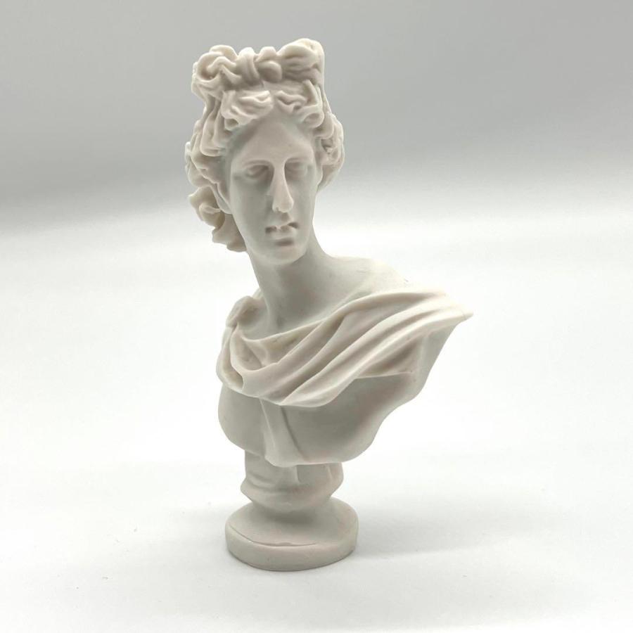 アポロ ダビデ メディチ オブジェ ギリシャ神話 石膏像 置物 顔