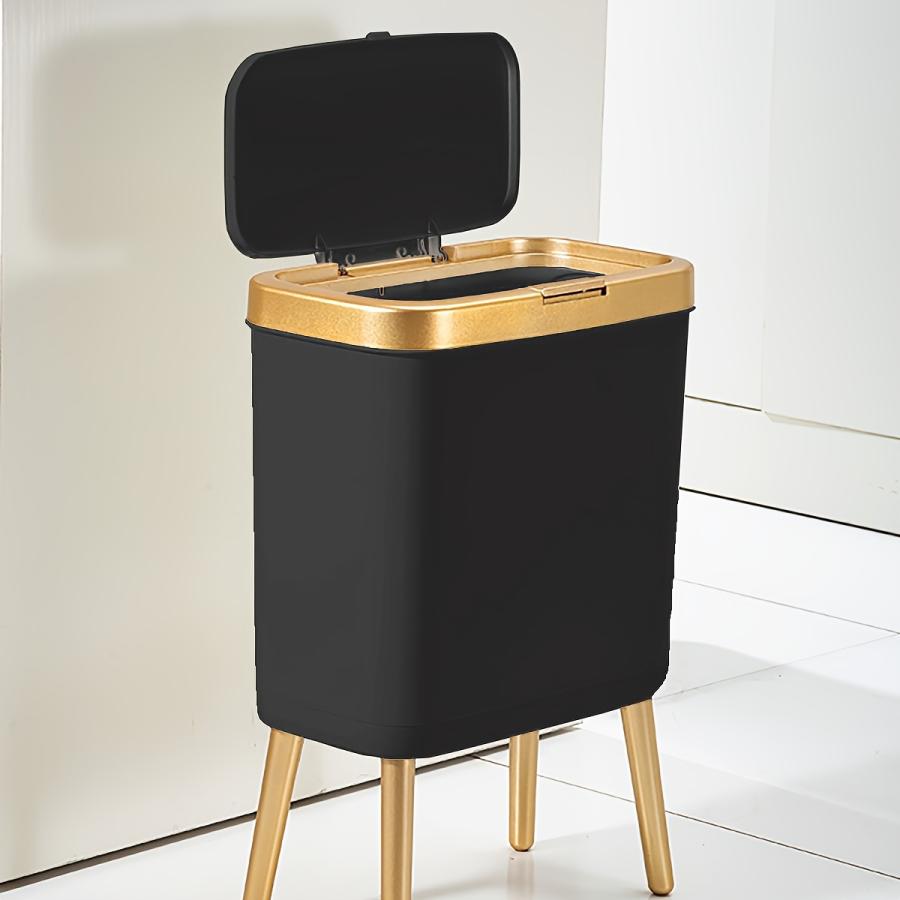 ゴミ箱 大容量 15L 脚付き ブラケット付き 蓋つき 長方形 シンプル 