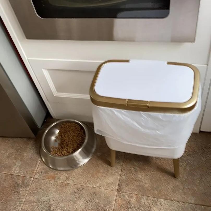 ゴミ箱 大容量 15L 脚付き ブラケット付き 蓋つき 長方形 シンプル