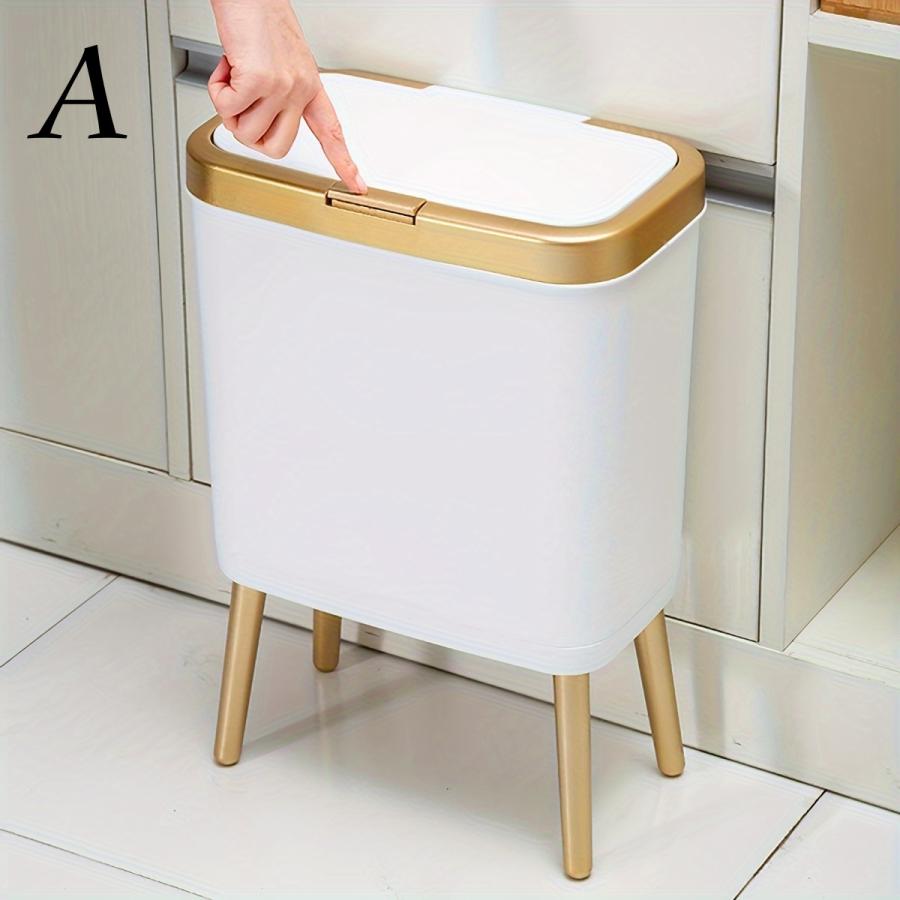 ゴミ箱 大容量 15L 脚付き ブラケット付き 蓋つき 長方形 シンプル スタイリッシュ 3色 ホワイト ゴミ箱 大容量 15L 脚付き ブラケット付き 蓋つき 長方形 シンプル