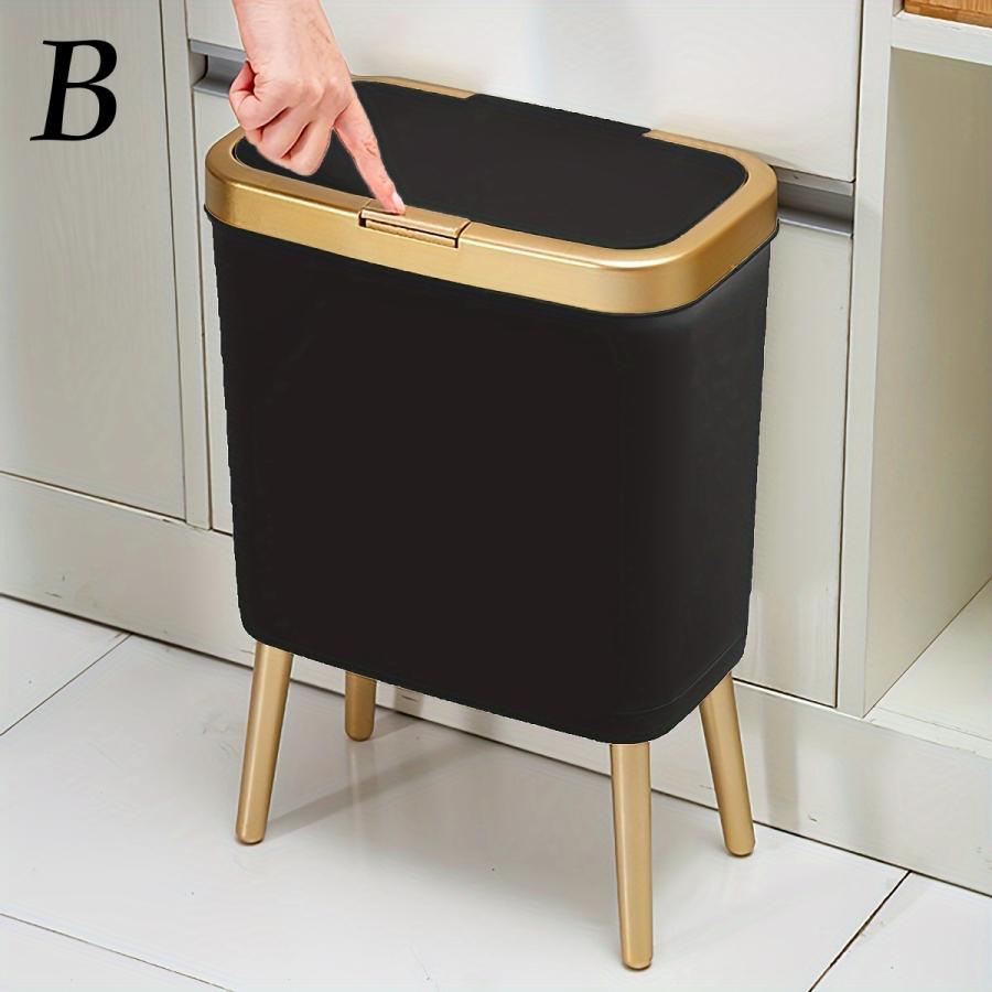 ゴミ箱 大容量 15L 脚付き ブラケット付き 蓋つき 長方形 シンプル スタイリッシュ 3色 ホワイト ゴミ箱 大容量 15L 脚付き ブラケット付き 蓋つき 長方形 シンプル