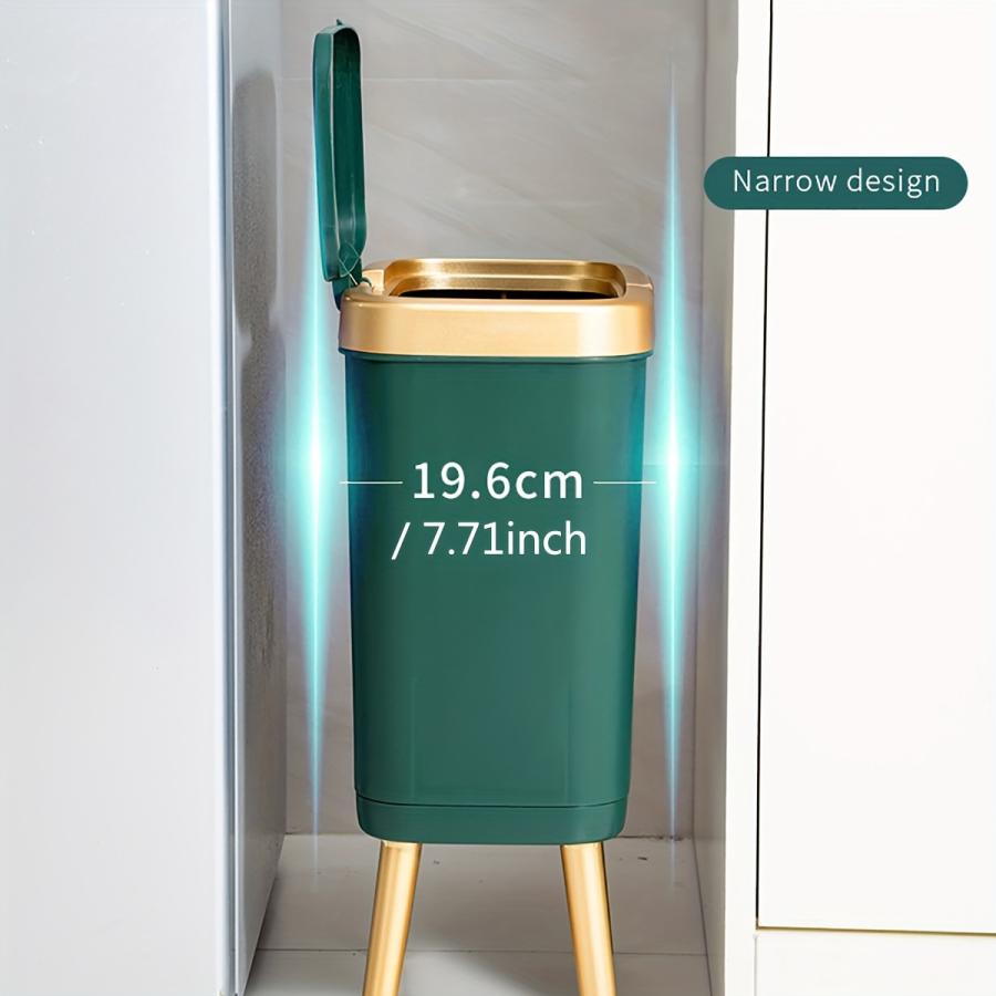 ゴミ箱 大容量 15L 脚付き ブラケット付き 蓋つき 長方形 シンプル