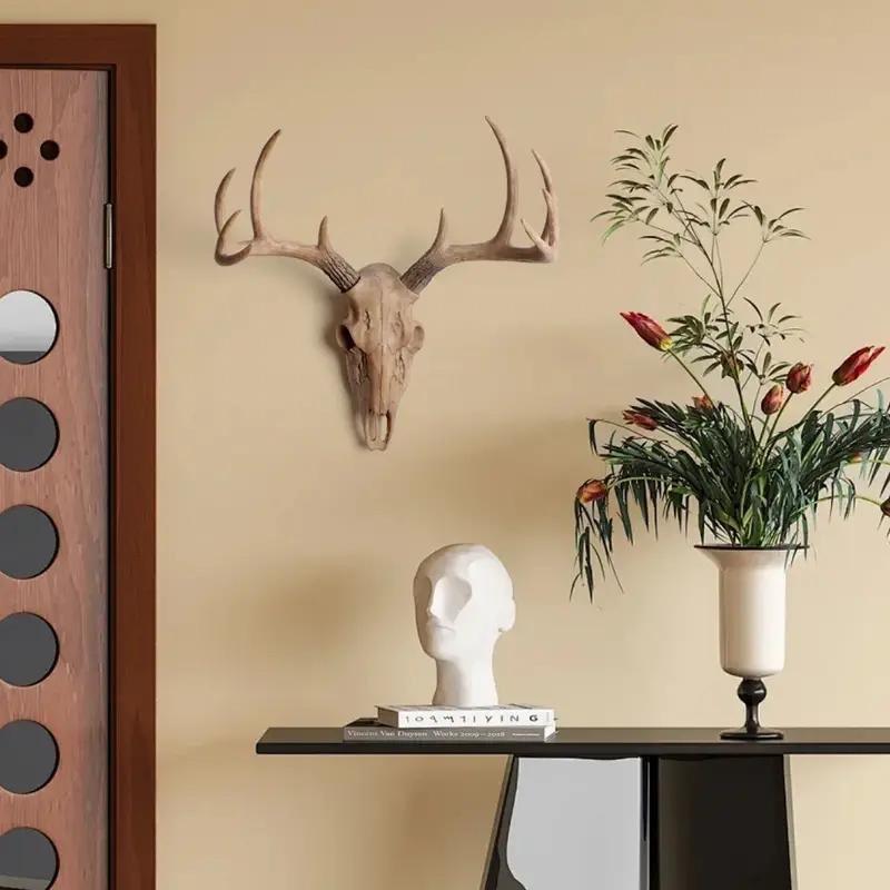 オブジェ 壁掛け 牛 ハンティングトロフィー調 ウォールインテリア 骨
