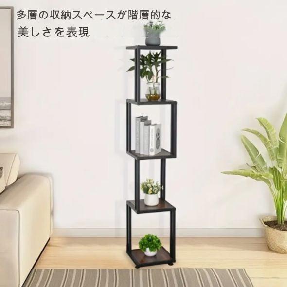 プランター フラワーラック プランターラック 鉢 おしゃれ シンプル モダン ブラック 黒 コンパクト 装飾 サイドキャビネット ラック ガーデニング 観葉植物_4