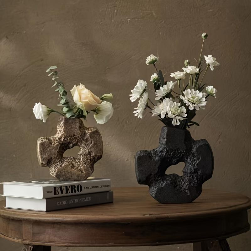 花瓶・坪・置物 楽天市場】【 再販 】 オブジェ 置物 花瓶 フラワーベース いびつ