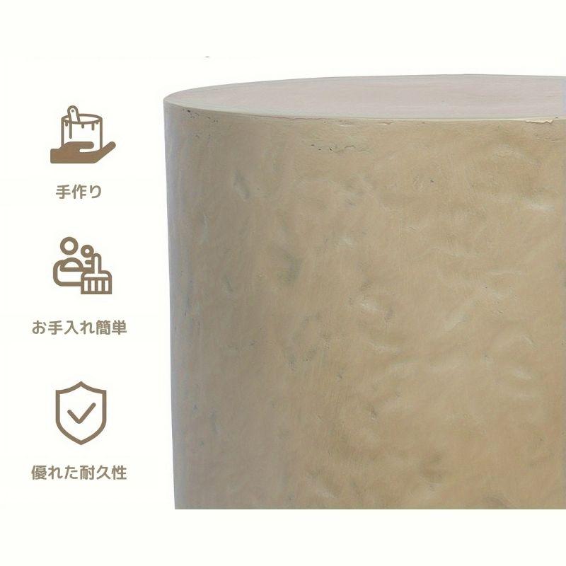 サイドテーブル 円柱形 ストーン グレー おしゃれ かわいい インテリア 北欧 コーヒーテーブル 屋内 屋外 ベランダ 庭 ガーデン テーブル_6