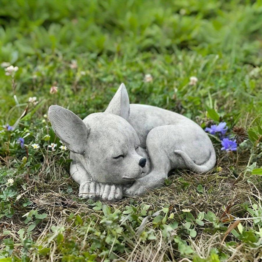 チワワ 置物 オブジェ 寝姿 お昼寝 ミニサイズ 手のり 犬 動物 屋内