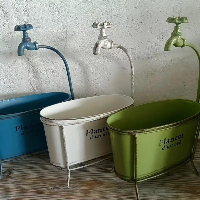 プランター バスタブ型 ヴィンテージ風 おしゃれ かわいい 植木鉢