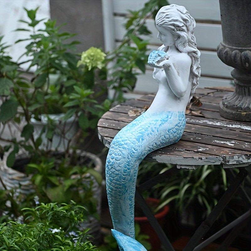 ガーデンオーナメント 人魚 おしゃれ かわいい 置物 屋外 庭 デコレーション ガーデニング 雑貨 ガーデン オブジェ アート マーメイド_2