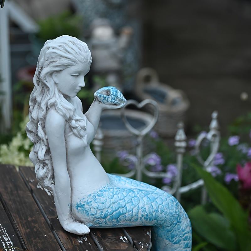 ガーデンオーナメント 人魚 おしゃれ かわいい 置物 屋外 庭 デコレーション ガーデニング 雑貨 ガーデン オブジェ アート マーメイド_3