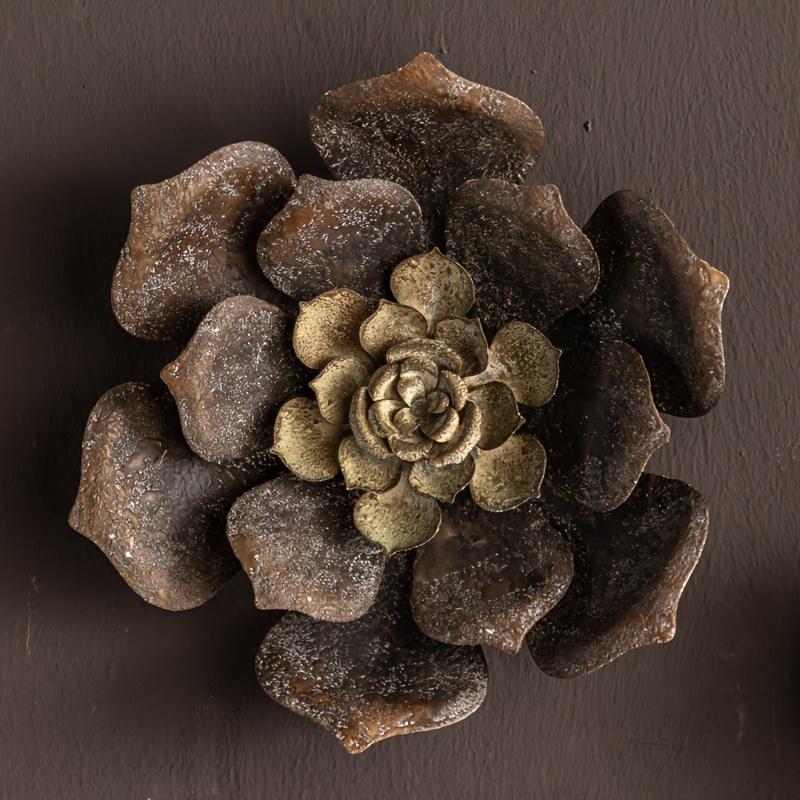 メタルウォールアート 壁掛け モダン 北欧 ウォールインテリア 花