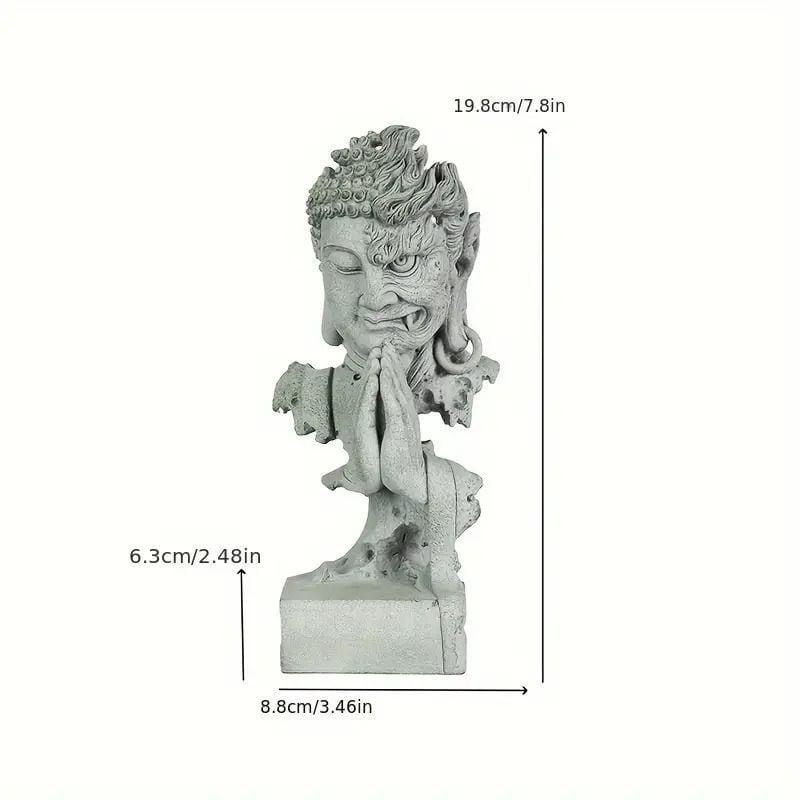 オブジェ 仏 石工芸 鬼 天国 地獄 インテリア お洒落 フィギュア 置物