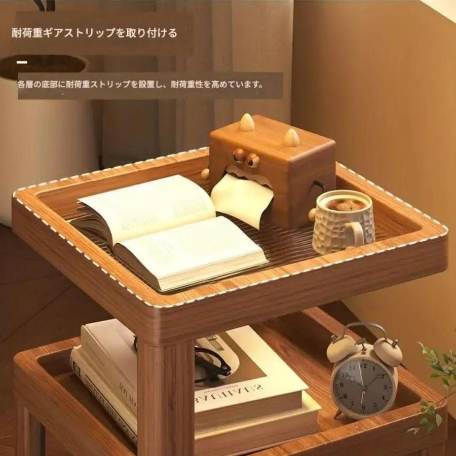 サイドテーブル ベッドサイドテーブル 多機能 収納 キャビネット 移動