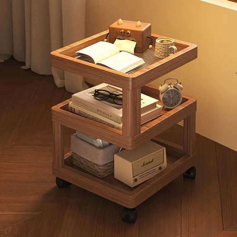 サイドテーブル ベッドサイドテーブル 多機能 収納 キャビネット 移動