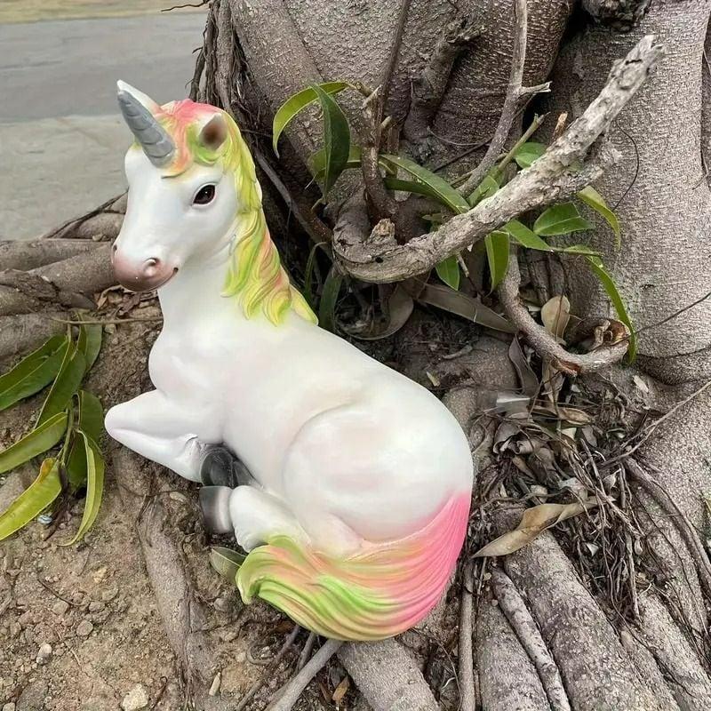 ガーデンオブジェ 置物 ファンタジー カラフル 魅力的 座っている