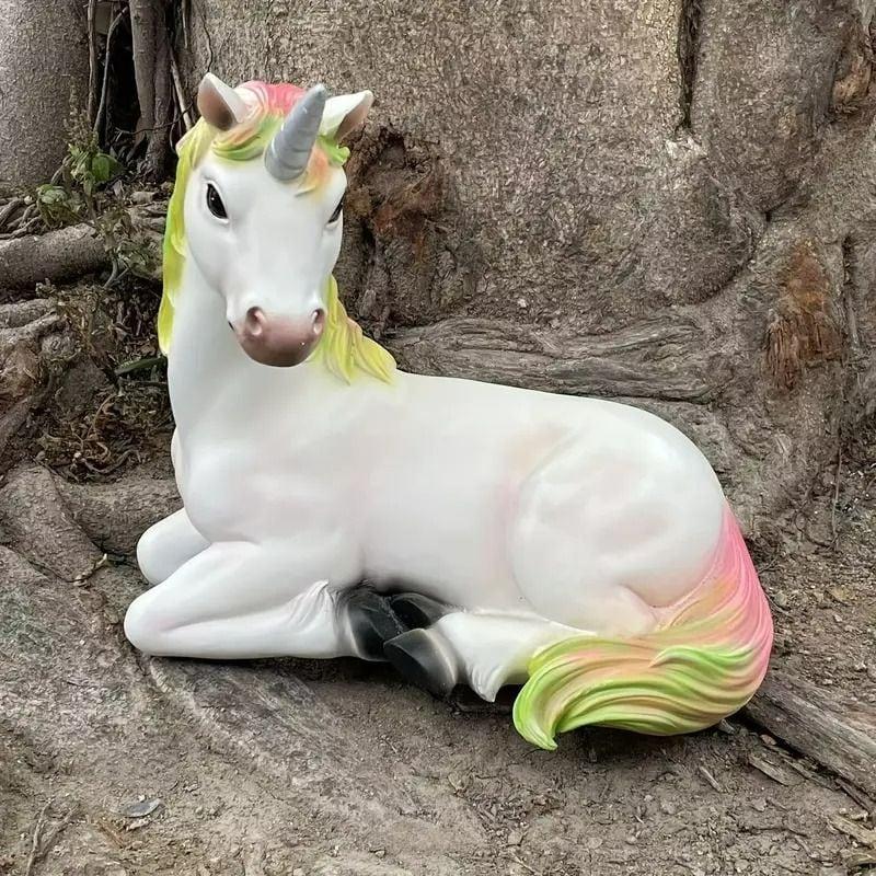 ガーデンオブジェ 置物 ファンタジー カラフル 魅力的 座っている