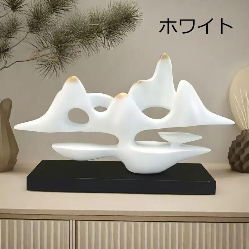 置物 オブジェ 宇宙 抽象画 樹脂 彫刻 アート装飾 ブルー ホワイト ゴールド お洒落 モダン アート ディスプレイ インテリア ホームデコ 玄関 4-7_2