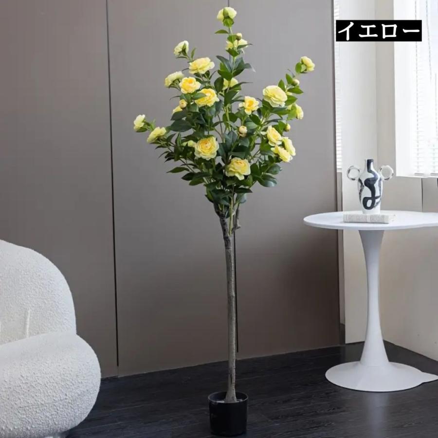 フェイク フラワー 薔薇の木 造花 観葉植物 プラント 花 木 人工植物 おしゃれ かわいい 装飾 インテリア エレガント イミテーション ガーデニング プレゼント_3