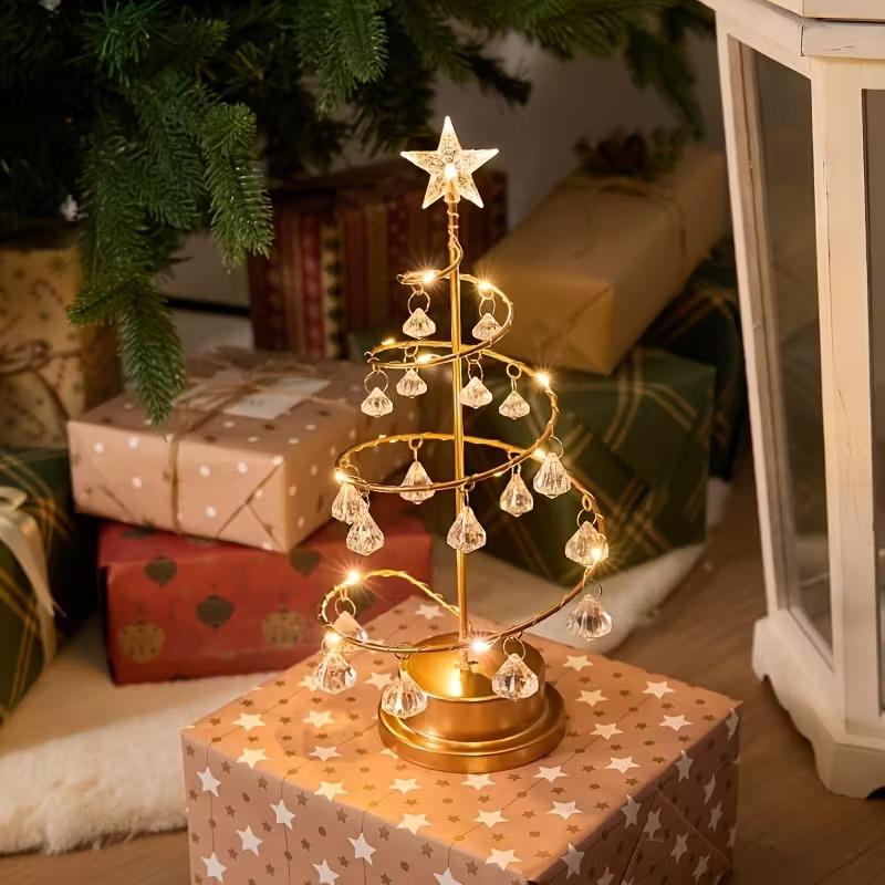 オブジェ ミニ クリスマス ツリー 暖色 ライト コンパクト おしゃれ