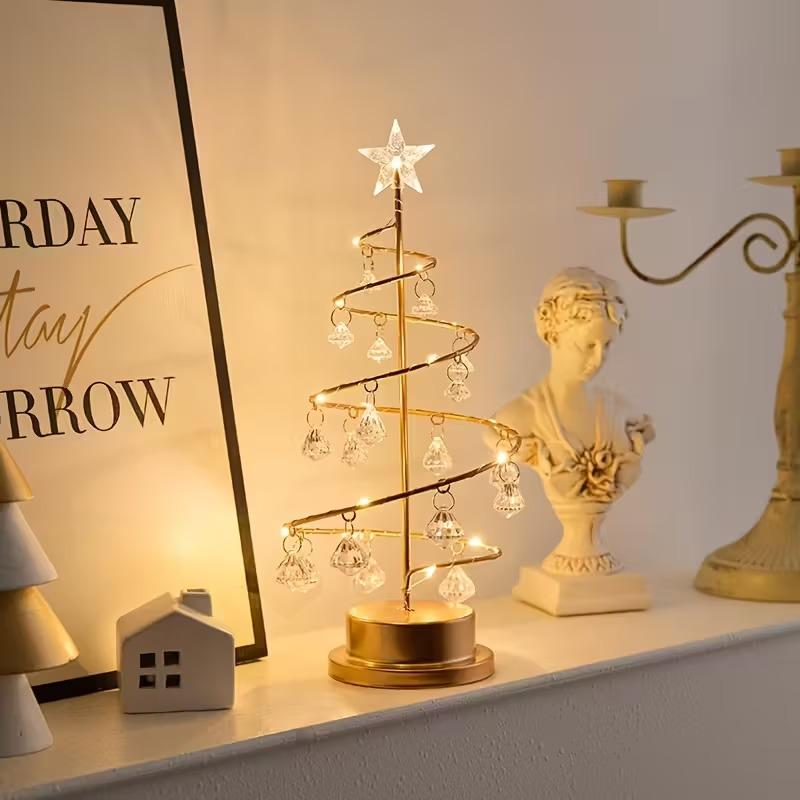 オブジェ ミニ クリスマス ツリー 暖色 ライト コンパクト おしゃれ