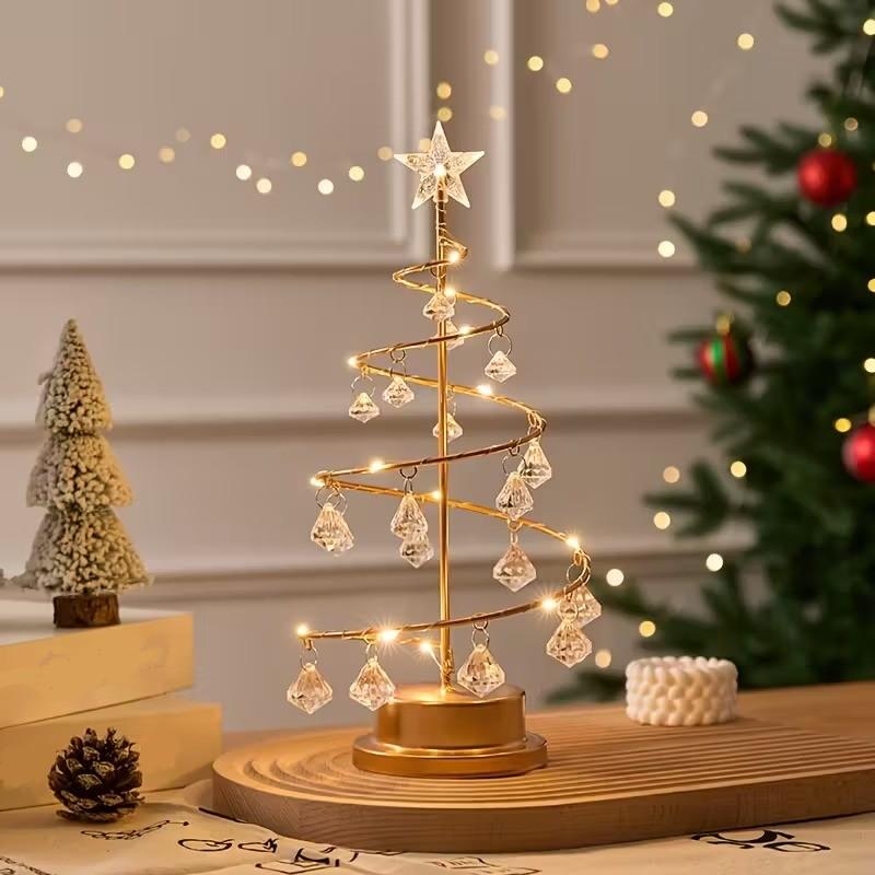 オブジェ ミニ クリスマス ツリー 暖色 ライト コンパクト おしゃれ