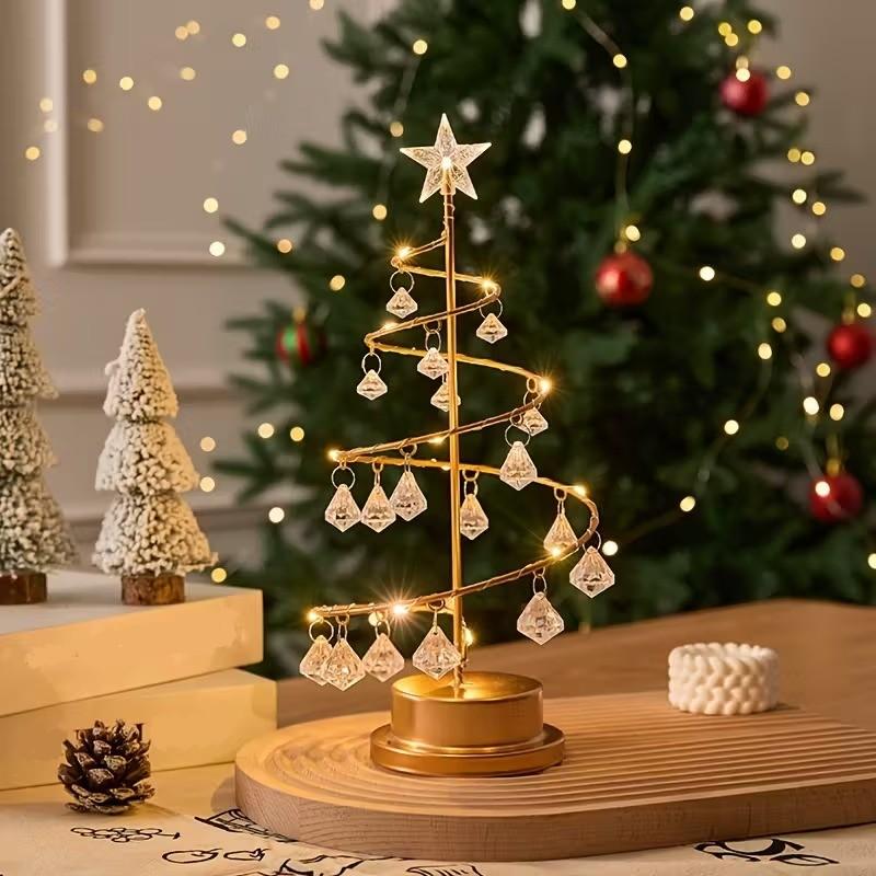 オブジェ ミニ クリスマス ツリー 暖色 ライト コンパクト おしゃれ