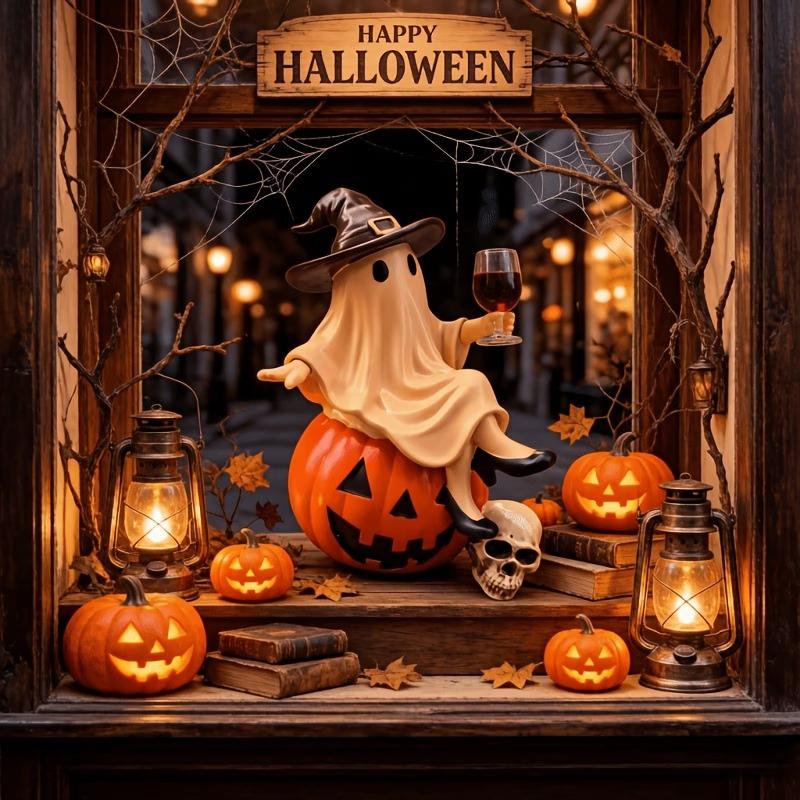 とても大きくてとてもゴージャス雰囲気のハロウィンオブジェ・1点もの♡ オブジェ ゴースト おばけ ジャックオーランタン 遊び心 おしゃれ