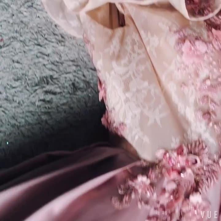 イブニングドレス パーティドレス ピンク 花 フラワー サテン