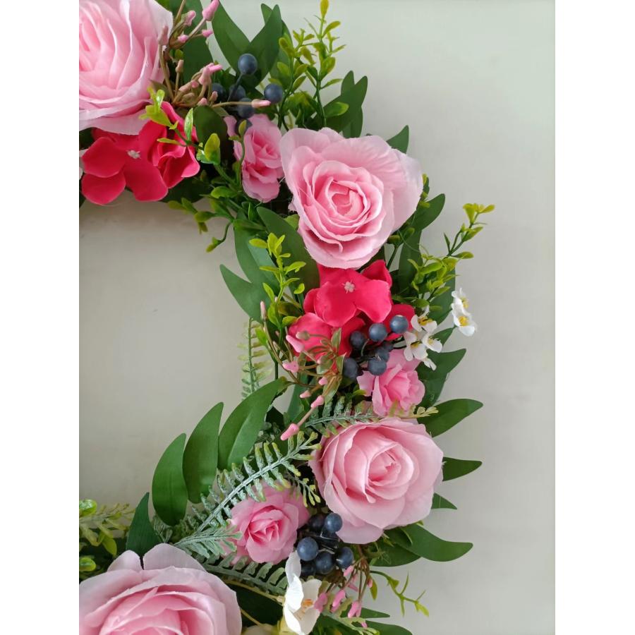 リース フラワー 花 インテリア ピンク パープル 壁掛け ウェディング 前撮り 花嫁 造花 結婚式 前撮り お洒落 二次会 披露宴 海外挙式 豪華 花束 ガーリー