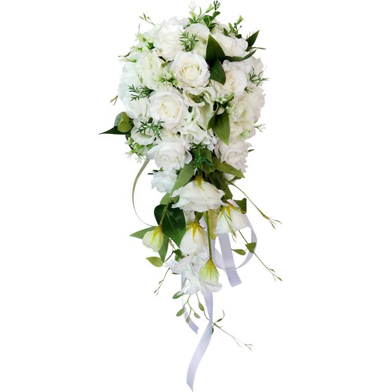 ブーケ ウェディング ブライダルブーケ 花嫁 ホワイト 白 ローズ 薔薇