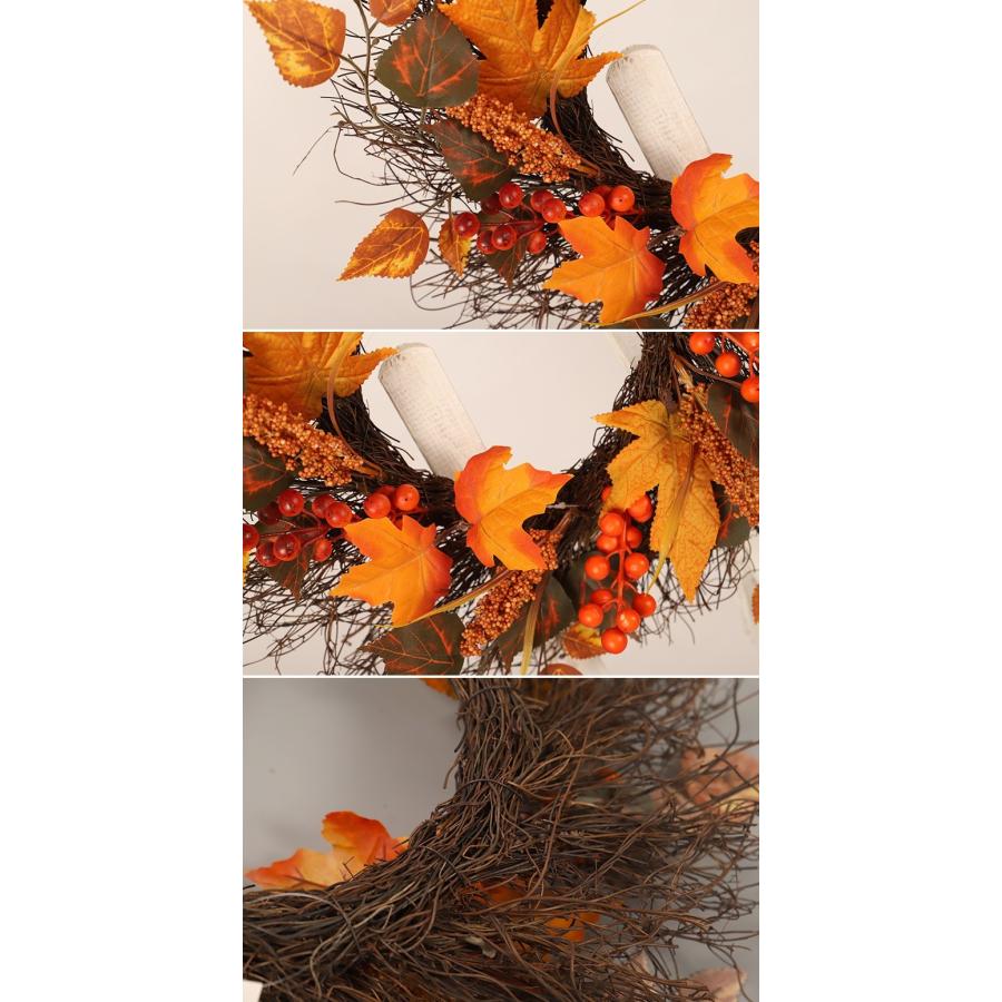 リース フラワー 花 インテリア オレンジ 秋 ウェディング ガーデン挙式 吊り下げ 花 フラワー 壁掛け ウェディング 前撮り 花嫁 造花 結婚式 前撮り_5