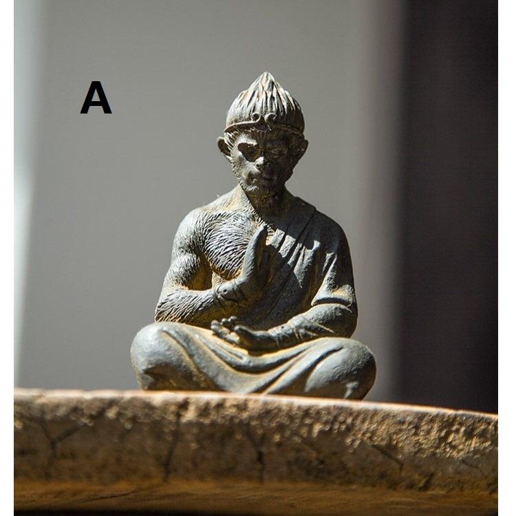 ハヌマーン 猿 神 孫悟空 仏像 坐像 インド 神話 ヒンズー教 瞑想 ヨガ