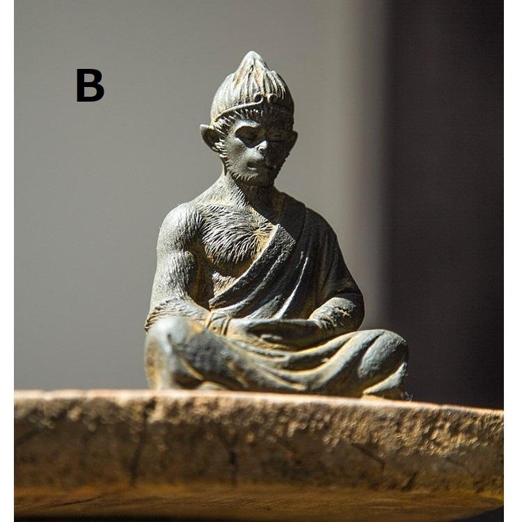ハヌマーン 猿 神 孫悟空 仏像 坐像 インド 神話 ヒンズー教 瞑想 ヨガ