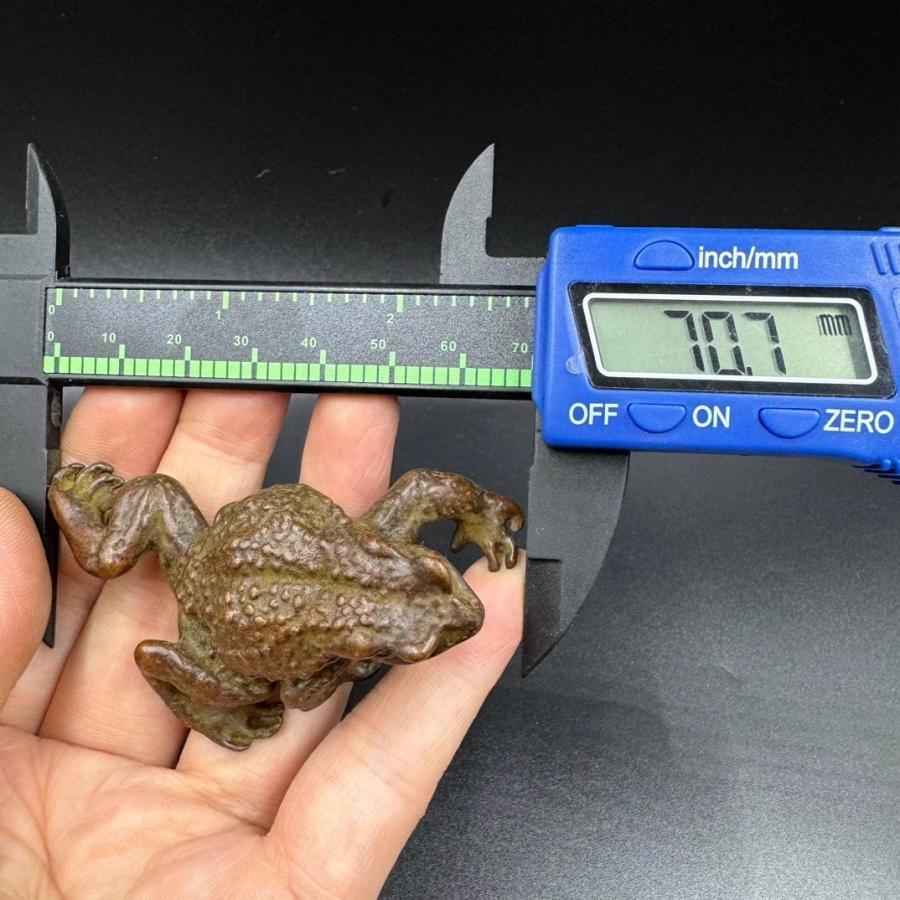 ヒキガエル ゴールデン ブロンズ カエル 置物 真鍮 開運 幸運 財運 金