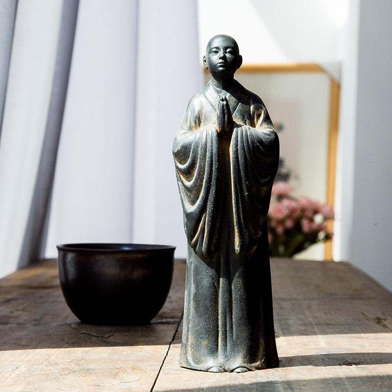 阿弥陀如来 僧侶 菩薩 禅 仏像 置物 アンティーク ヴィンテージ 幸運
