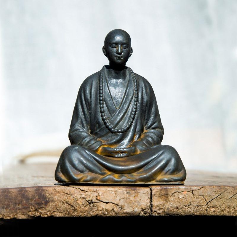 阿弥陀如来 僧侶 菩薩 禅 仏像 置物 アンティーク ヴィンテージ 幸運