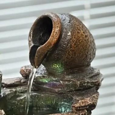 噴水 卓上 リラクゼーション ライト オーラ 瞑想 風水 ヨガ 開運 運気