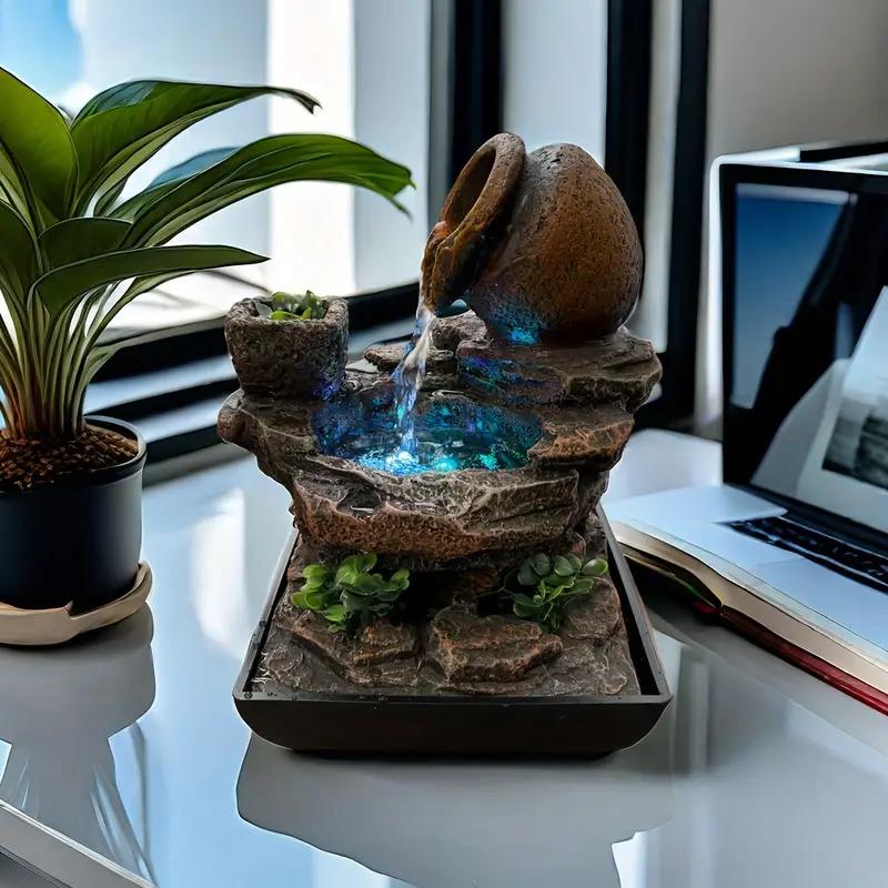 噴水 卓上 リラクゼーション ライト オーラ 瞑想 風水 ヨガ 開運 運気