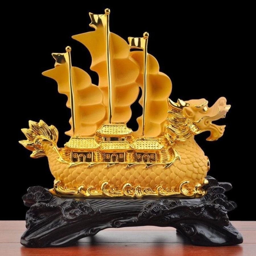 龍 ドラゴン 金 黄金 ゴールド 置物 オブジェ 金龍 風水 開運 縁起 干支 中国 貯金箱 玄関 寝室 方角 金 強力 スピリチュアル 店舗 金運 仕事運 健康運 伝統的_2